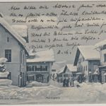 Bayern - Oberstdorf Marktplatz Winteraufnahme sw-AK gelaufen 15. DEZ. 22 (!!)