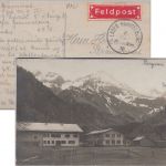 Bayern - Birgsau priv. sw-Fotokarte gelaufen/Feldpost Lager Hammelburg 1918