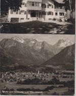 Bayern - Oberstdorf-Tiefenbach Gasthaus Wasach sw-Mehrbild-Foto-AK gelaufen 1971