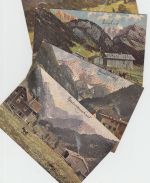 Bayern - Einödsbach, Spielmannsau, Birgsau, Schwand 4 farb. Künstler-AK 1913