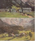 Bayern - Einödsbach, Spielmannsau, Birgsau, Schwand 4 farb. Künstler-AK 1913