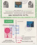 BRD - Oberstdorf 1965 Ballonpost Ergee III Sonderkarte m. Vignette n. Stuttgart