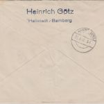 Bizone - 84 Pfg. Arbeiter/Netz Platte/Oberrand Einschreibebrief Bamberg 21.8.48