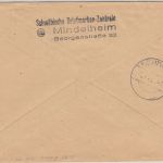 Bizone - 84 Pfg Ziffer/Netz Einschreibebrief Mindelheim - Ruderatshofen 11.8.48