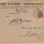 DR - 30 Pfg. Germania Zensurbrief i.d. SCHWEIZ Wiesbaden - Bern 21.10.19