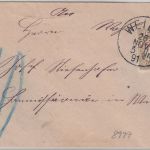 Bayern - 10 Pfg. Wappen/Portomarke Ortsbrief Weiler 1891