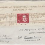 BRD - 20 Pfg. ex Beethoven-Block Brief Wertingen - Rosenheim 1960