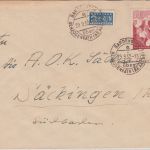 BRD - 20 Pfg. Bundesjugendplan Brief Postst. I Bardenberg ü. Herzogenrath 1952
