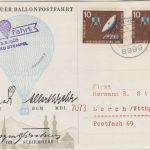 BRD - Maierhöfen 1966 1. Allgäuer Ballonpostfahrt Sonderkarte n. Lorch