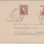 Bizone - 24+6 Pfg. 700 J. Kölner Dom Brief i.d. SCHWEIZ Bamberg - Zürich 1950