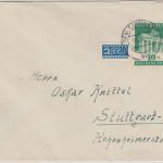 Bizone - 10 Pfg. Berlin-Hilfe + Notopfer Ortsbrief Stuttgart 1950