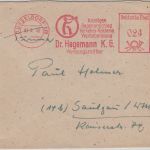 AM-Post - Dr. Hegemann KG Werbungsmittler 24 Pfg. AFS Brief Düsseldorf 1948