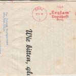 Österreich - Leykam Tagespost 5 Gr. AFS Faltdrucksache Graz - Kl. Kirchheim 1936