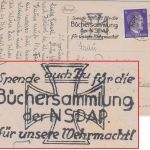 DR - "Büchersammlung der NSDAP..." Masch.werbestpl. Karte Augsburg - FFM 1943