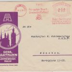 DR - "Für guten Druck - Concentrafarben" 12 Pfg. AFS Brief Ammendorf 1935