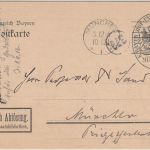 Bayern - K.Hof- u. Staatsbibliothek Frei d. Ablösung Ortskarte München 1914