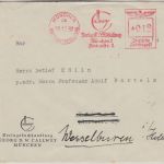 DR - Callwey Verlag 12 Pfg. AFS Brief München - Wesselburen 1937