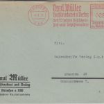 DR - Paul Müller Verlag Postformulare 8 Pfg. AFS Ortsbrief München 1936