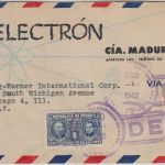 Panama - 5 C. Feuerwehr-Denkmal u.a. Luftpostbrief n. USA Panama 1948