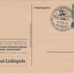 Bizone - Schwarzwaldmädel Farbfilm Sonderkarte + SST Stuttgart 1950