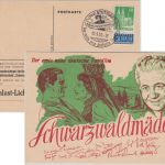 Bizone - Schwarzwaldmädel Farbfilm Sonderkarte + SST Stuttgart 1950