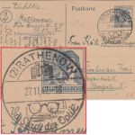 All.Bes. - (2) Rathenow Die Stadt der Optik 1947 Handwerbestempel Ganzsache 1947