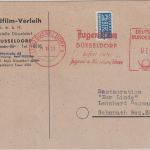 BRD - Jugenfilm Düsseldorf 10 Pfg. AFS+Notopfer Karte n. Sehnrath 1951