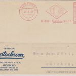 DR - Deutsche Optochrom GmbH 6 Pfg. AFS Karte Augsburg - München 1938