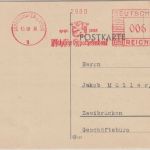 DR - Pfälzische Hypothekenbank 6 Pfg. AFS Karte Ludwigshafen - Zweibrücken 1936