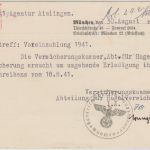 DR - Bayerische Versicherungskammer 6 Pfg. AFS Karte München - Aislingen 1941