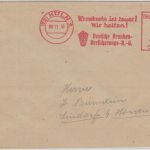 BRD - Deutsche Krankenversicherungs AG 4 Pfg. AFS Drucksache Köln - Lindorf 1950