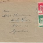 Bizone - 10+20 Pfg. Berlin-Hilfe Brief n. ARGENTINIEN Bahnpost Mesum 1950