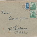 Bizone - 2x10 Pfg. Radrennen + Notopfer Brief Haan - Euskirchen 1950