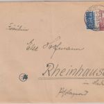 Bizone - 20 Pfg. Radrennen + Notopfer Brief Rheinhausen-Emmerich 1949