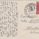 Bizone - 20 Pfg. Goethe Karte i.d. SCHWEIZ SST München Dt. Handwerksmesse 1950
