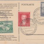 Bizone - Goethe 200. Geburtstag Satz Sonderkarte + SST Frakfurt a/M 1949