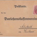 DR - 10 Pfg. Germania Perfin "K" Karte Stuttgart - Abstatt 1918