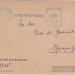 DDR - Deutsche Notenbank 20 Pfg. AFS Brief n. Schwepnitz 1954