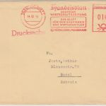 BRD - Handelsblatt Wirtschaftszeitung 10 Pfg. AFS Drucksache i.d. SCHWEIZ 1950