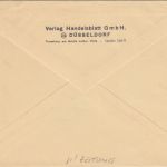 BRD - Handelsblatt Wirtschaftszeitung 10 Pfg. AFS Drucksache i.d. SCHWEIZ 1950