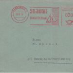 BRD - 50 J. Einkaufsverbank Norden 20 Pfg. AFS Brief Hamburg - Reutlingen 1953