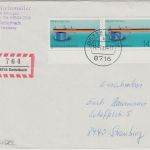 BRD - 2x140 Pfg "Made in Germany" Einschreibebrief/FDC Dettelbach Straubing 1988