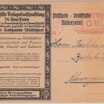 DR-Infla - Juristische Verlagsbuchhandlung Drucksache 10 M. PFS Berlin 1922