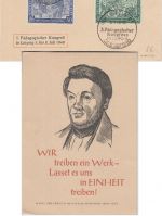 All.Bes. - 3. Pädagogischer Kongress SST Leipzig 1948 Sonderkarte K.F.W. Wander