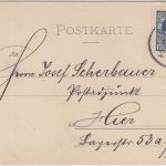 Bayern - Münchner Kindl 1 1/2 Pfg Privatpostmarke Courier Ortskarte München 1898