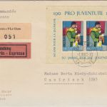 Schweiz - Pro Juventute 1962 Blockausgabe Einschreiben-Eilbrief/FDC Genf