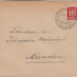 DR - Saalfeld Stadt der Feengrotten Handwerbestempel Brief n. München 1927