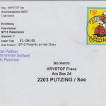 Österreich - 0,51€ Confetti TiVi Mimi Brief Paternion - Putzing 2002