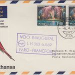 Portugal - 2x1 E. Feuerwerk LUBRAPEX LH-Erstflug Faro Frankafurt a/M 1969