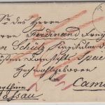 Preussen - Trier 30/1 Fingerhut-K1 Portobrief n. Camberg 1840